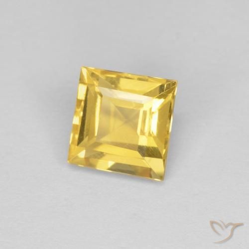 9,17 ctw natürlicher Golden Citrin, Quadrat, VVS-VS