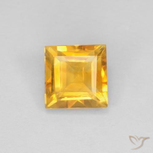 1.11ct Natürlicher Helles Gold Citrin, Quadrat, VS