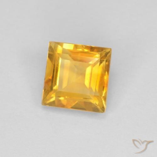 9,17 ctw natürlicher Helles Gold Citrin, Quadrat, VS