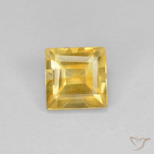 0.97ct Natürlicher Helles Gold Citrin, Quadrat, VS