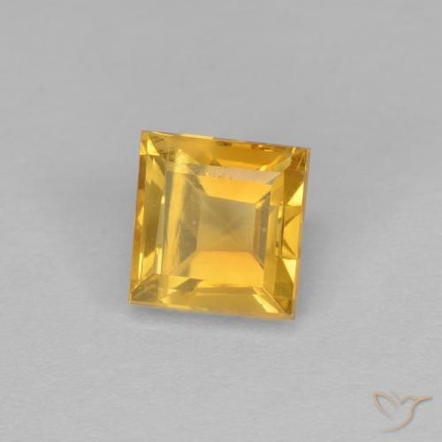 9,17 ctw natürlicher Golden Citrin, Quadrat, VVS-VS