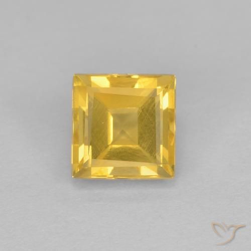 1.33ct Natürlicher Mittleres Gold Citrin, Quadrat, VS