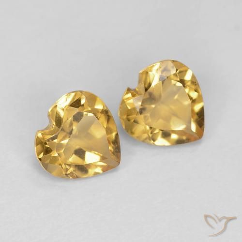 0.80 ct natürliche Tiefes Goldorange Citrin-Edelsteine, Herz, VS
