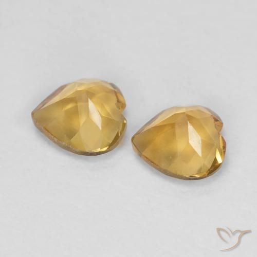 0.80 ct natürliche Tiefes Goldorange Citrin-Edelsteine, Herz, VS