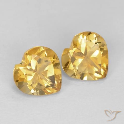 1.38 ct natürliche Tiefes Goldorange Citrin-Edelsteine, Herz, VVS-VS