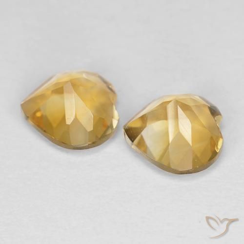 1.38 ct natürliche Tiefes Goldorange Citrin-Edelsteine, Herz, VVS-VS