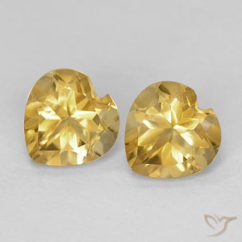 1.48ctw Natürlicher gold-orange Citrin, Herz, VS