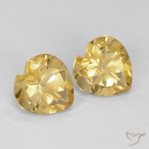 1.48 ct natürliche gold-orange Citrin-Edelsteine, Herz, VS