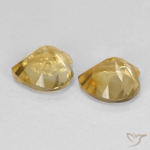 1.48 ct natürliche gold-orange Citrin-Edelsteine, Herz, VS