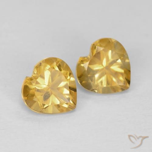 0.92 ct natürliche gold-orange Citrin-Edelsteine, Herz, VVS