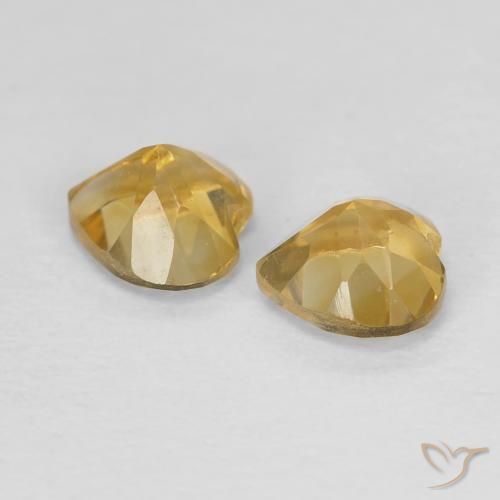 0.92 ct natürliche gold-orange Citrin-Edelsteine, Herz, VVS