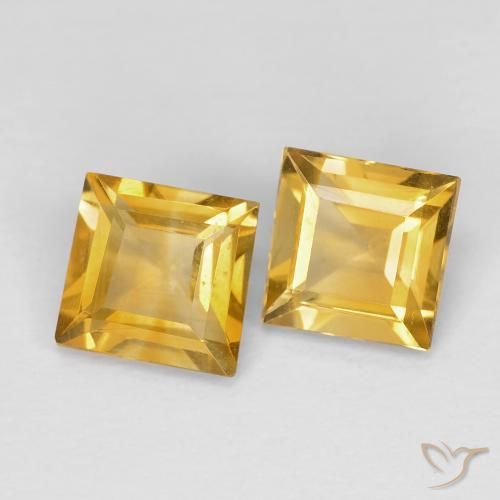 1.72ctw Natürlicher Tiefes Gold Citrin, Quadrat, VVS-VS
