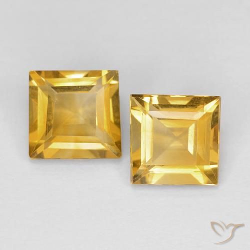 1.72 ct natürliche Tiefes Gold Citrin-Edelsteine, Quadrat, VVS-VS