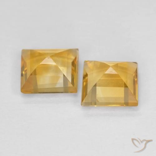 1.72 ct natürliche Tiefes Gold Citrin-Edelsteine, Quadrat, VVS-VS