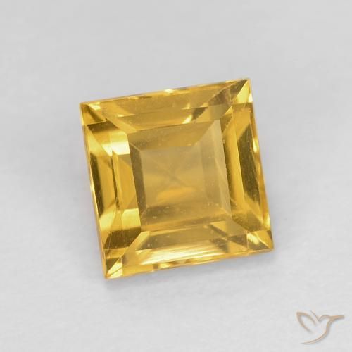 9,17 ctw natürlicher Tiefes Gold Citrin, Quadrat, VVS-VS