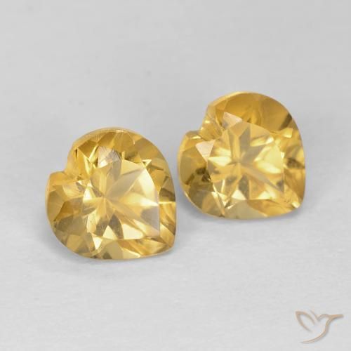 1.61 ct natürliche Mittelgold Citrin-Edelsteine, Herz, VVS
