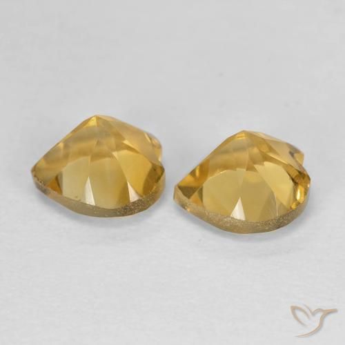 1.61 ct natürliche Mittelgold Citrin-Edelsteine, Herz, VVS