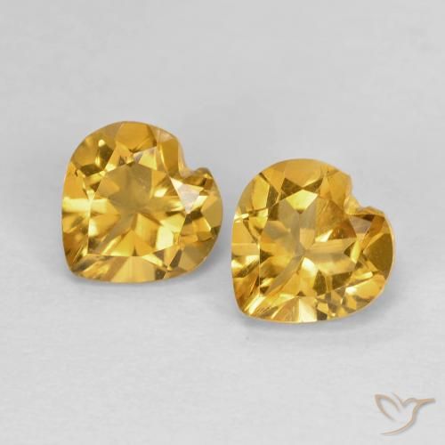 1.49ctw Natürlicher Tiefes Gold Citrin, Herz, VVS