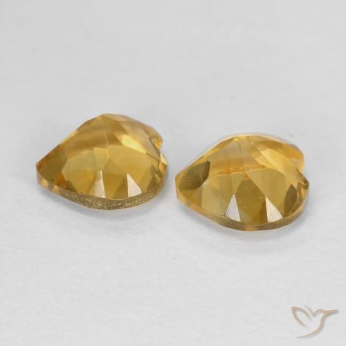 1.49 ct natürliche Tiefes Gold Citrin-Edelsteine, Herz, VVS