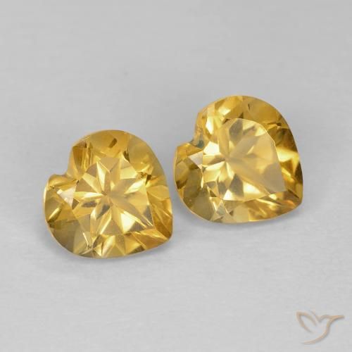 1.55 ct natürliche Mittelgold Citrin-Edelsteine, Herz, VVS