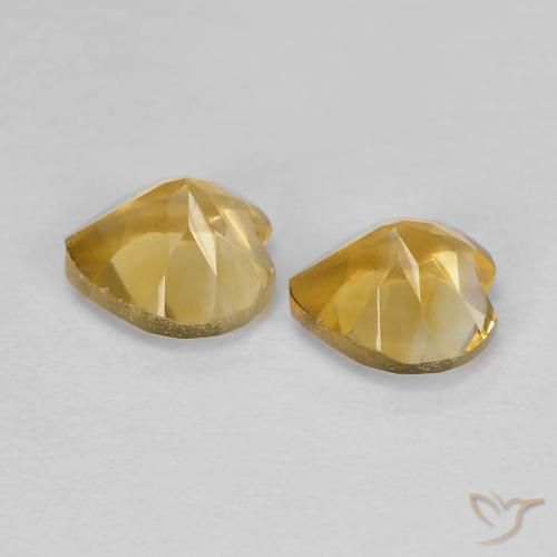1.55 ct natürliche Mittelgold Citrin-Edelsteine, Herz, VVS