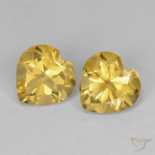1.43ctw Natürlicher Gold-gelb Citrin, Herz, VVS