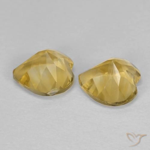 1.43 ct natürliche Gold-gelb Citrin-Edelsteine, Herz, VVS
