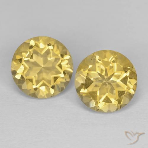 2.44 ct natürliche Helles Gold Citrin-Edelsteine, Rund Schliff, VVS