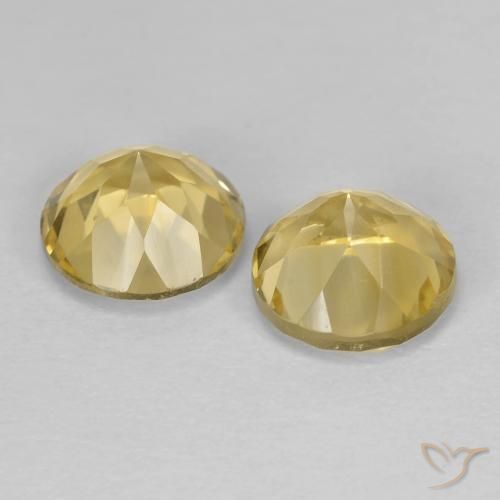 2.44 ct natürliche Helles Gold Citrin-Edelsteine, Rund Schliff, VVS