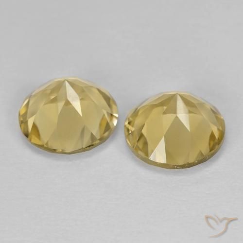 2.29 ct natürliche Gold-gelb Citrin-Edelsteine, Runden, VVS