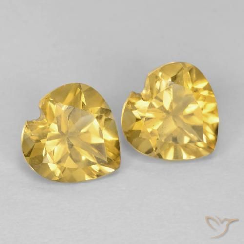 1.49 ct natürliche Gelblich Gold Citrin-Edelsteine, Herz, VVS