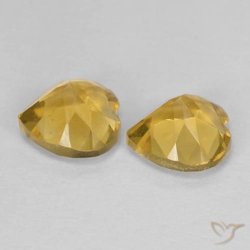 1.49 ct natürliche Gelblich Gold Citrin-Edelsteine, Herz, VVS