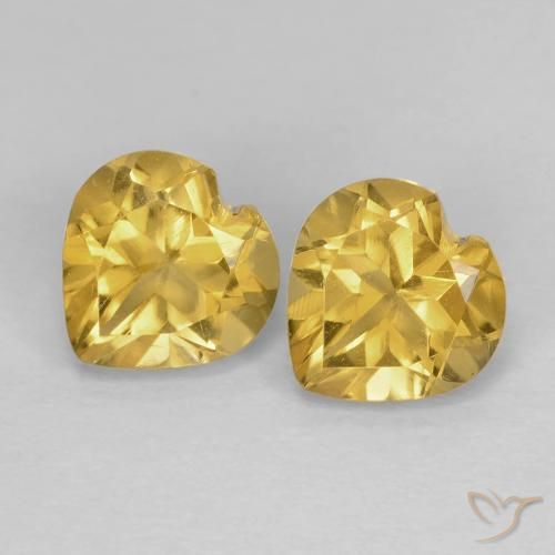 1.53ctw Natürlicher Mittleres Gold Citrin, Herz, VVS
