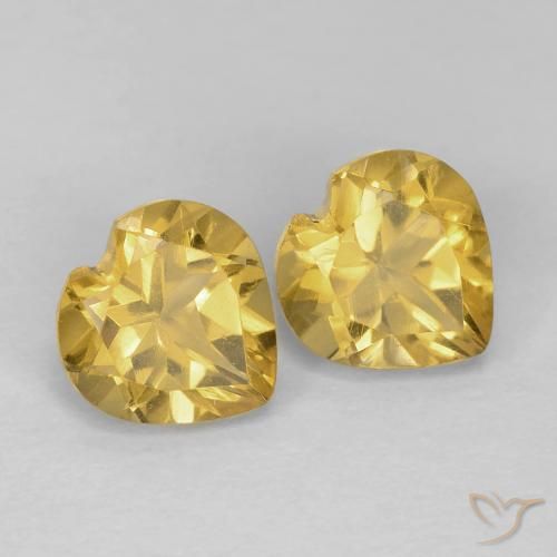 1.53 ct natürliche Mittleres Gold Citrin-Edelsteine, Herz, VVS