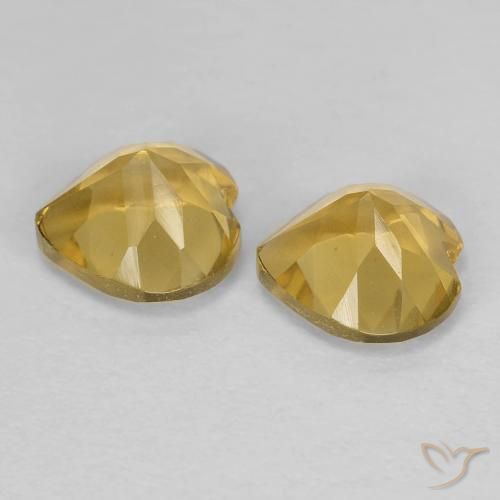 1.53 ct natürliche Mittleres Gold Citrin-Edelsteine, Herz, VVS