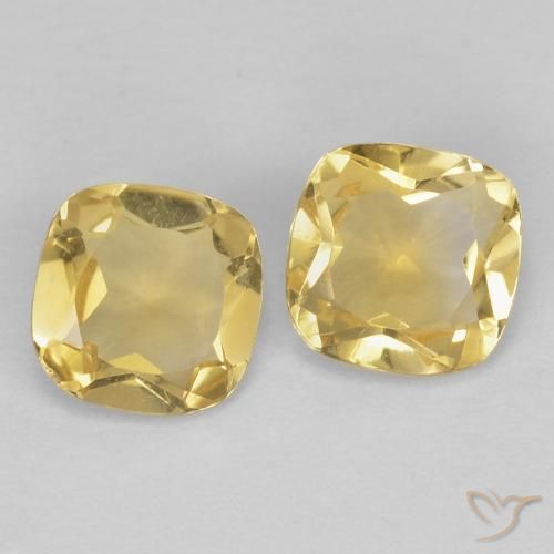 0.86 ct natürliche hellgelb Citrin-Edelsteine, Kissen, VVS