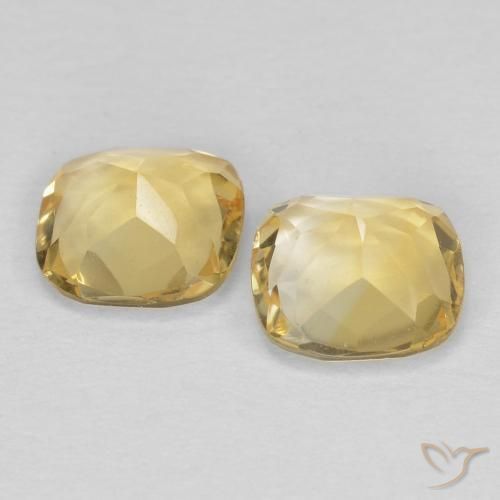 0.86 ct natürliche hellgelb Citrin-Edelsteine, Kissen, VVS