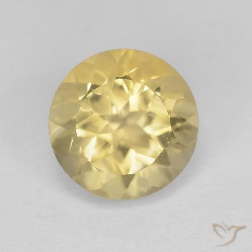 1.33ct Natürlicher hellgelb Citrin, Runden, VVS