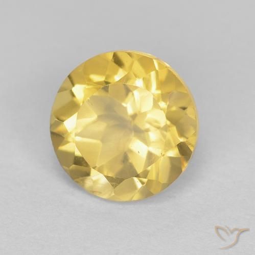 9,17 ctw natürlicher Hell Gold Citrin, Runden, VVS