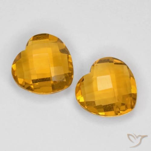 3.00 ct natürliche Orange-Gold Citrin-Edelsteine, Herz, VVS