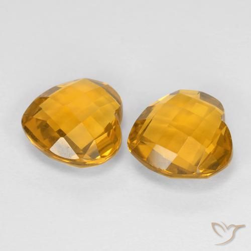 3.00 ct natürliche Orange-Gold Citrin-Edelsteine, Herz, VVS