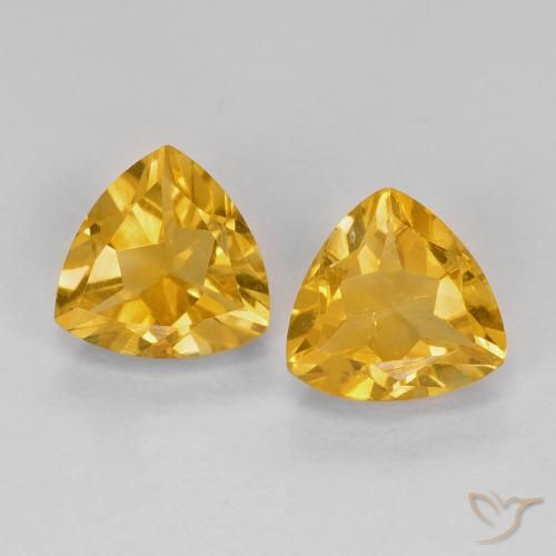 1.51ctw Natürlicher Medium Dark-Golden Citrin, Trillion, VS