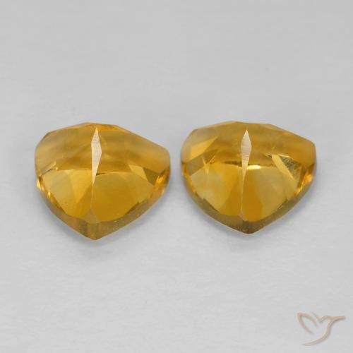 1.69 ct natürliche Tiefes Goldorange Citrin-Edelsteine, Trillion, VS