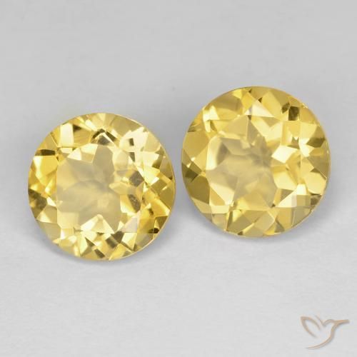 3.72 ct natürliche Gold-gelb Citrin-Edelsteine, Runden, VVS
