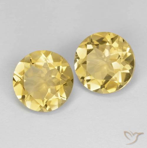 3.24 ct natürliche Golden Citrin-Edelsteine, Runden, VVS