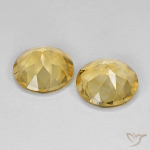 3.24 ct natürliche Golden Citrin-Edelsteine, Runden, VVS