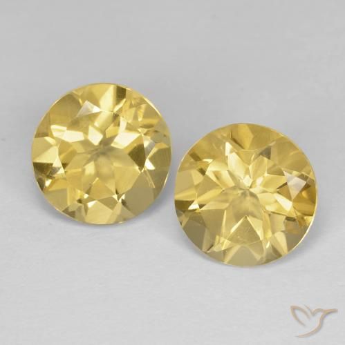 3.30ctw Natürlicher Golden Citrin, Runden, VVS