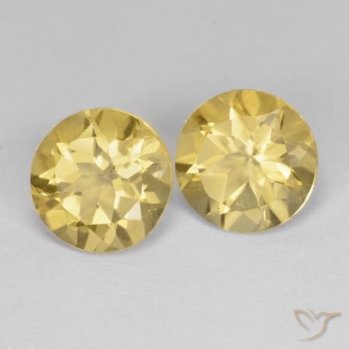 3.30 ct natürliche Golden Citrin-Edelsteine, Runden, VVS