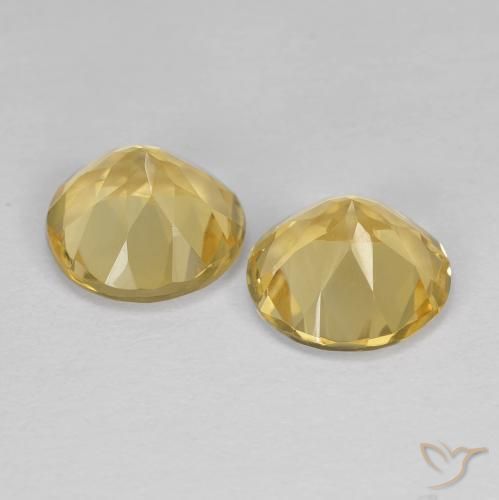 3.30 ct natürliche Golden Citrin-Edelsteine, Runden, VVS