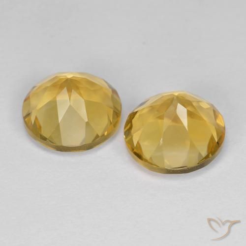3.84 ct natürliche Mittelgold Citrin-Edelsteine, Runden, VVS